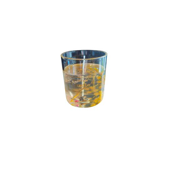 Scented Jelly Flower Candle in Glass - Yellow